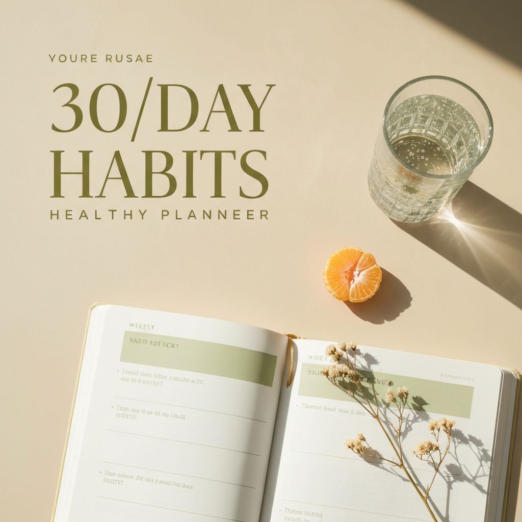 Healthy Habits Planner – Transform Your Life in 30 Days